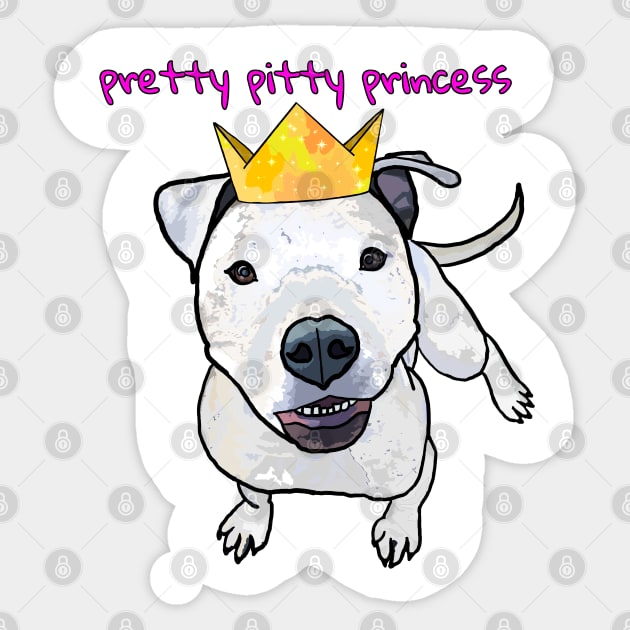 Pretty Pitty Princess Sticker by Underbite Boutique